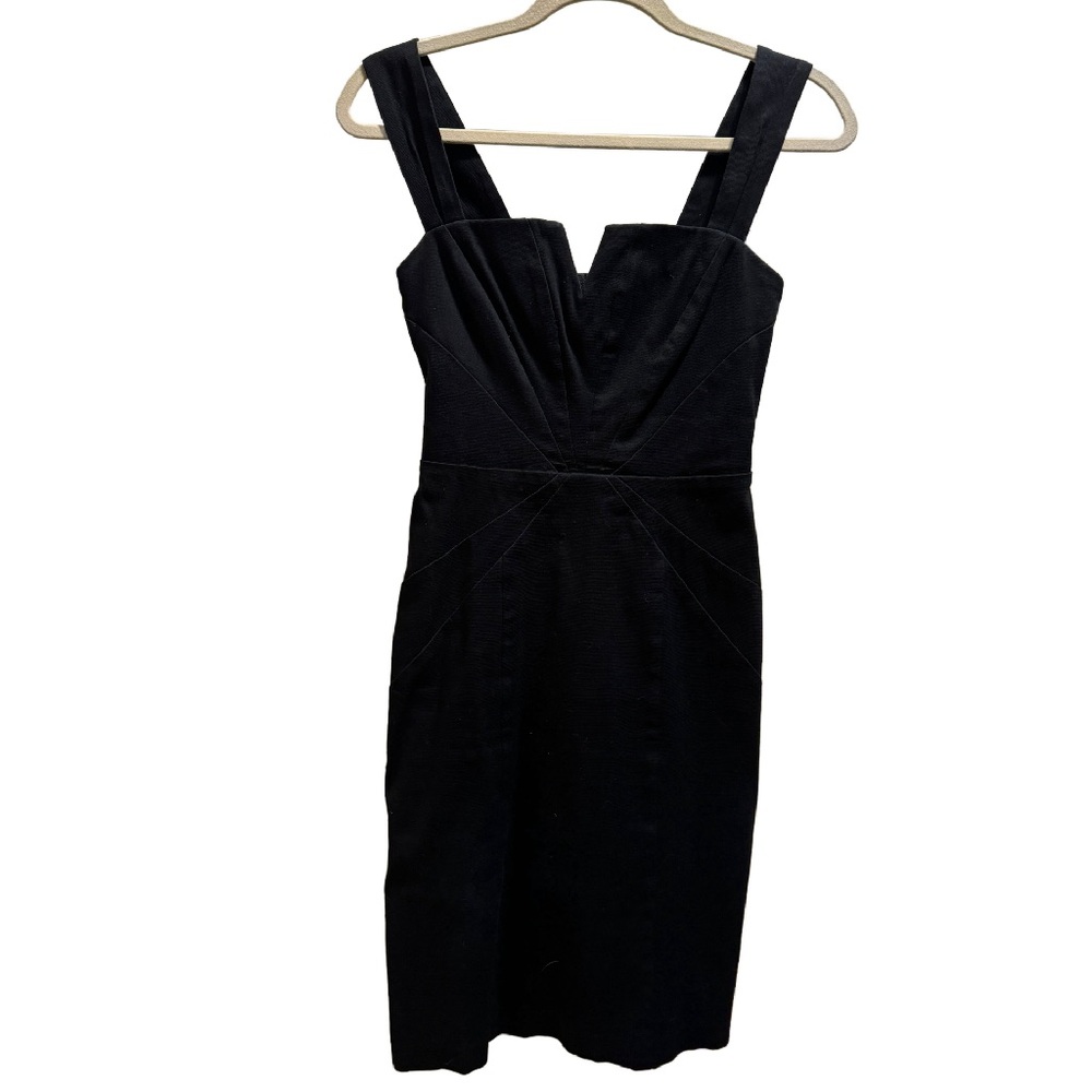 Black fitted to the knee dress - small